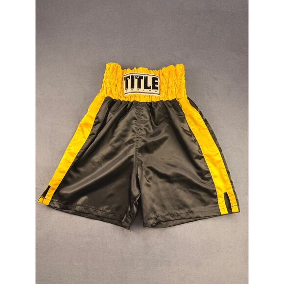 Title Boxing Shirts - Set of 2, Blk/Yellow Satin Blk/Wht Polyester, Men's Small - Picture 9 of 14